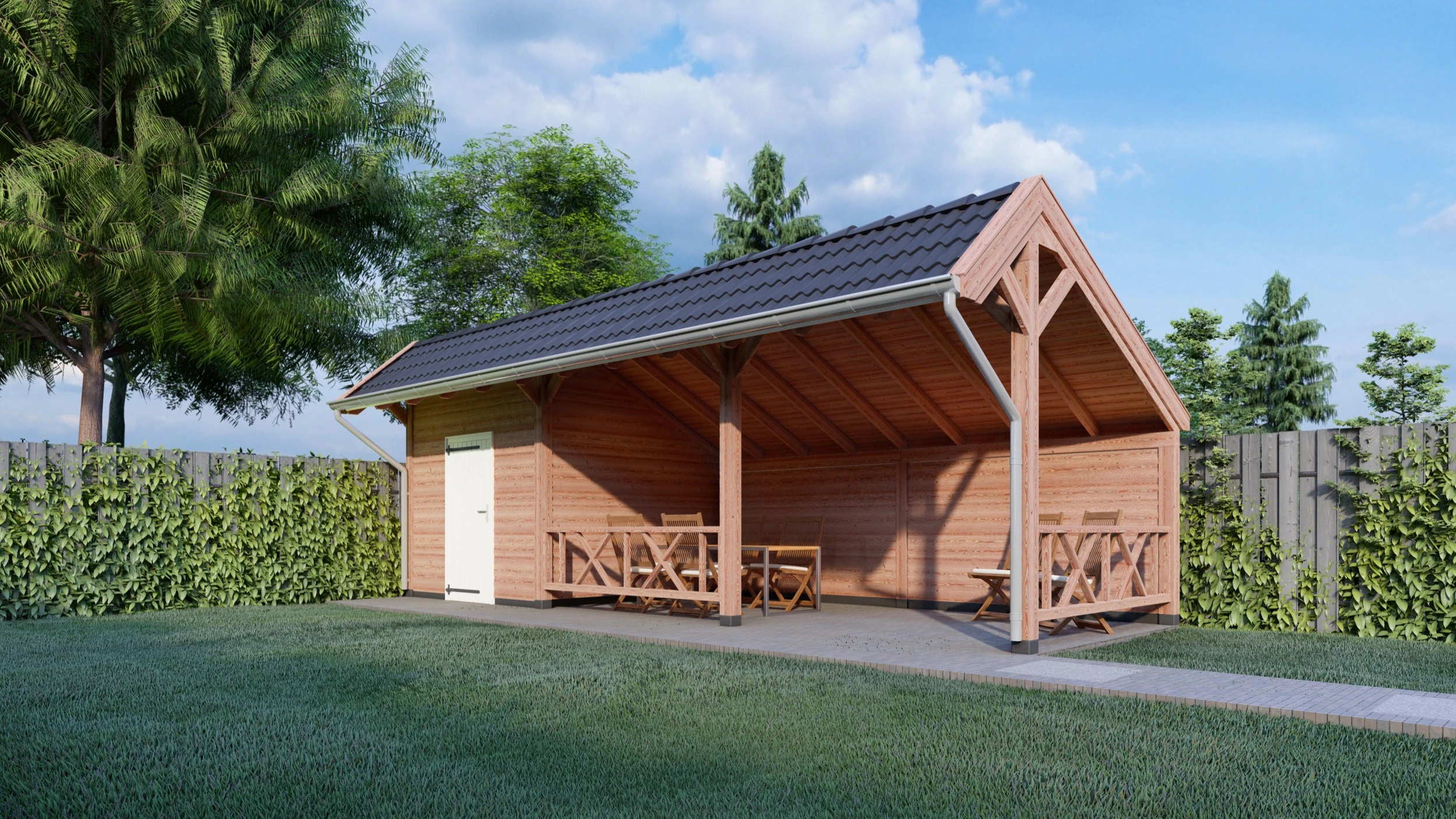 Trendhout Douglas Kapschuur De Heerd 900 x 425 cm - Afbeelding 4